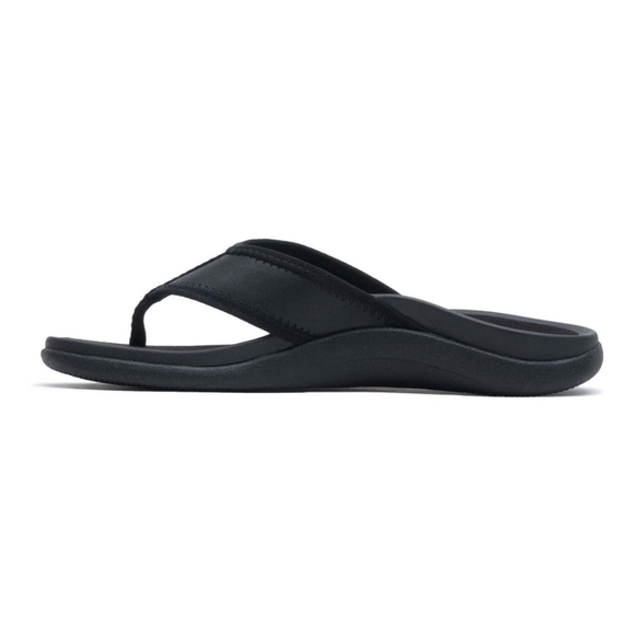 ABEO Black Women's Leather Maddie Flip-Flops - Picture 4 of 11